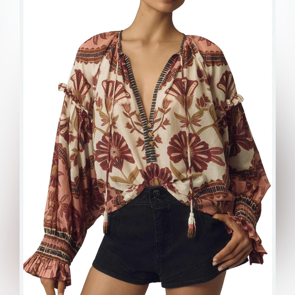 FARM Rio Cream Riad Blouse